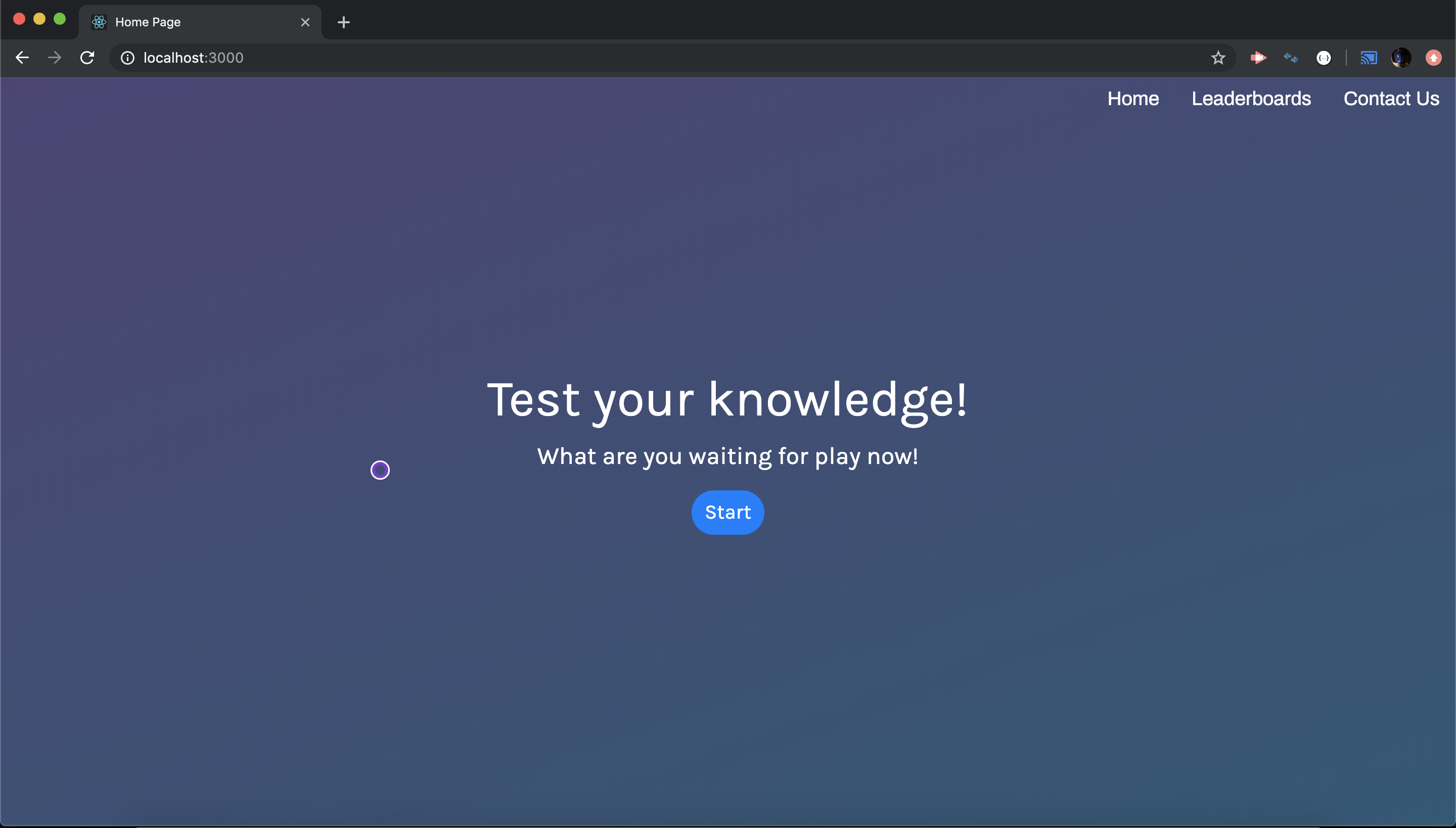 A screenshot of the pub quiz